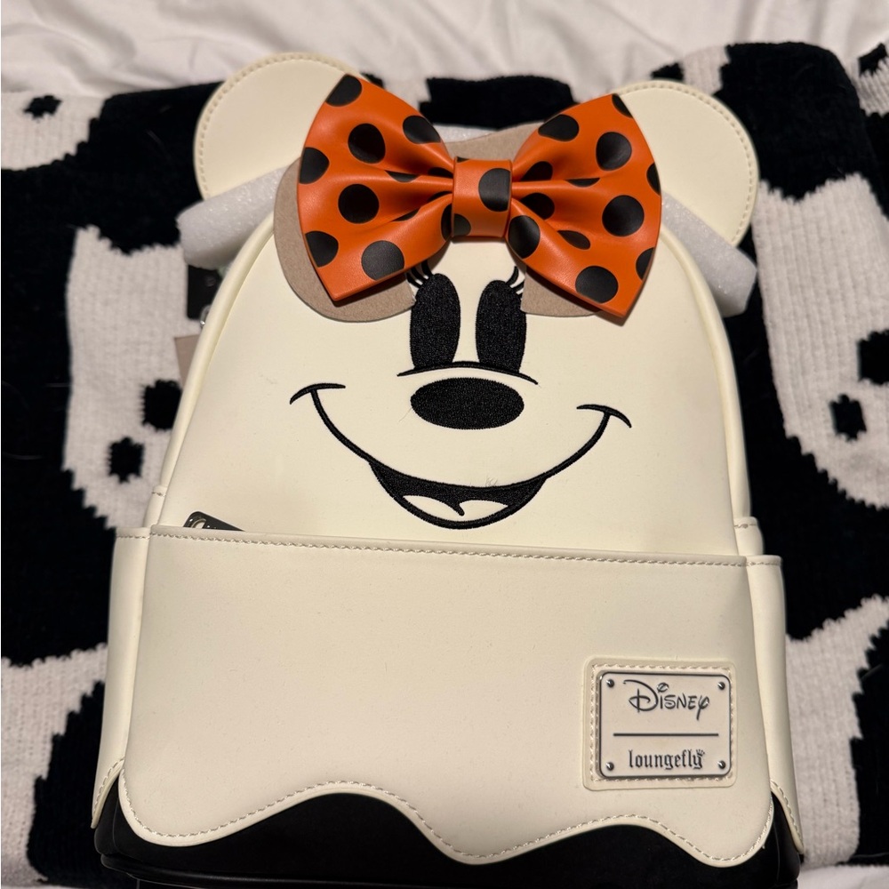 Loungefly Disney Minnie Mouse Backpack - White and Orange